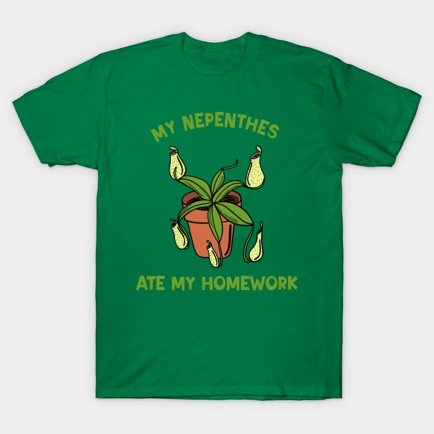 My Nepenthes Ate My Homework T-Shirt by Alissa Carin